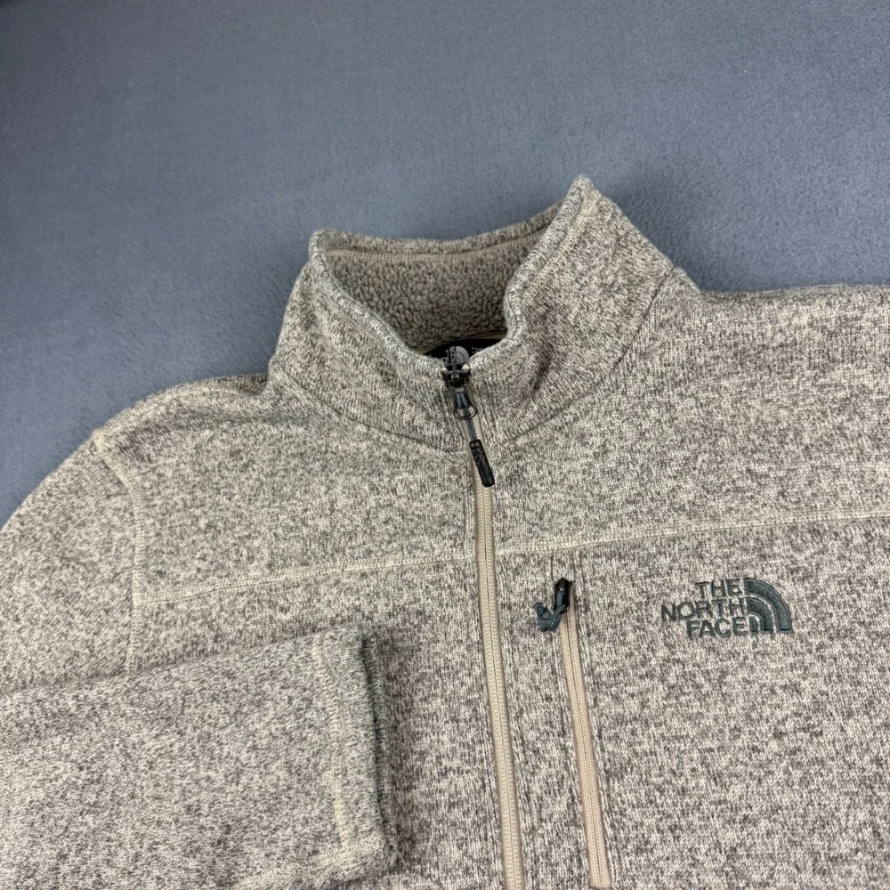 The North Face Gordon Lyons 1/4 Zip Pullover Men's L Grey Sweater Fleece CUA8